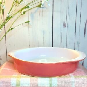 Vintage 1950's Pyrex Pink Flamingo Round Dish N0. 221Baking‎ Cake Pan 8 Inch